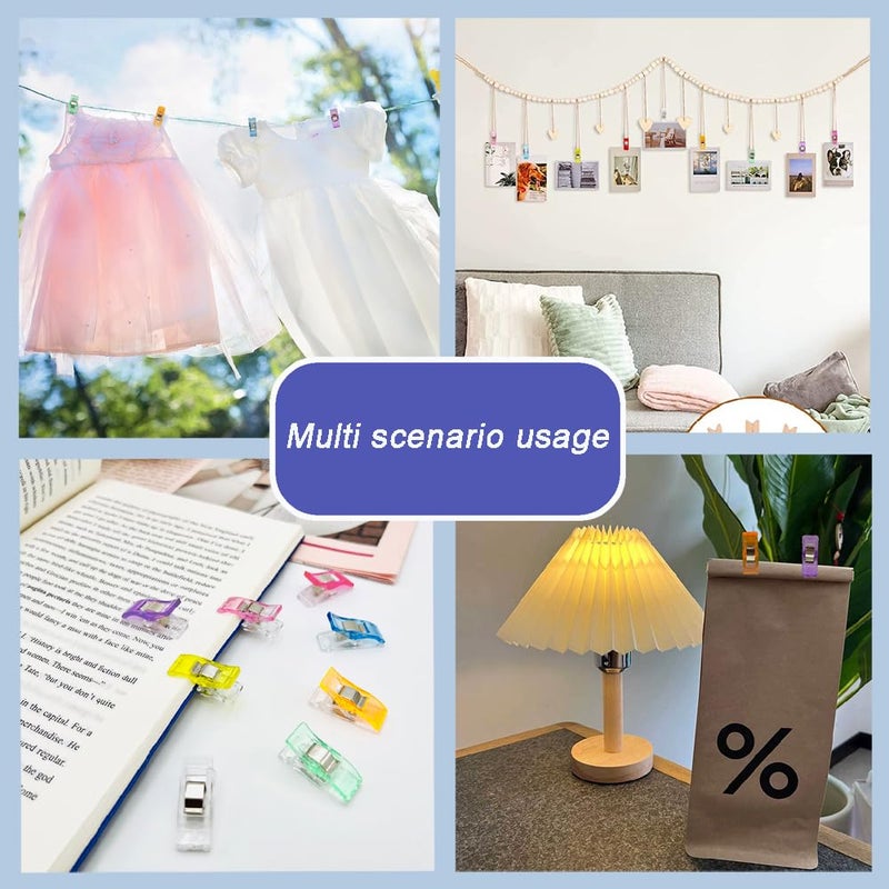 KOLUPA Quilting Clips and Sewing Fabric Clips  200 Pcs Multipurpose Sewing Clips for Quilting and Crafts Clips for Sewing  Assorted Colors Plastic Clips for Craft  Embroidery Clips for Sewing Supplies - Image 5